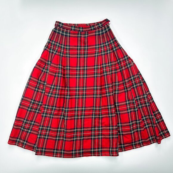 Vintage Pendleton Skirt Plaid Drop Pleated Preppy 100% Wool Made USA Tartan - Picture 4 of 5